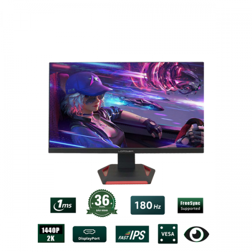 Màn hình 27 inch Gaming LC-POWER LC-M27R-A  2K/QHD, 180Hz, IPS, 1ms